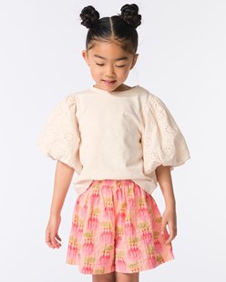 HEMA Kinder T-shirt geborduurd ecru (ecru)