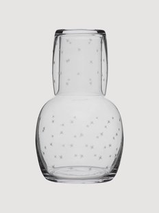 Mondgeblazen kristallen karaf Stars met tumbler
