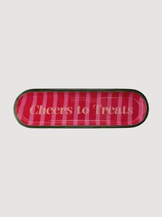 Serveerplateau Cheers to Treats met mangohouten basis