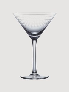 Mondgeblazen kristallen martini glazen Ovals, 2-delig