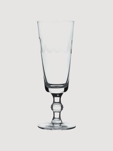 Mondgeblazen kristallen champagneglazen Lens, 4-delig
