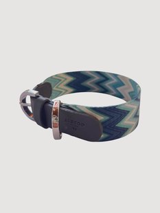 Handgemaakte hondenhalsband Chevron