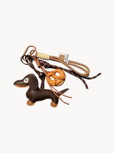 Handgemaakte tas Charm Brezel van vegan leer