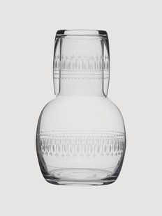 Mondgeblazen kristallen karaf Ovals met tumbler