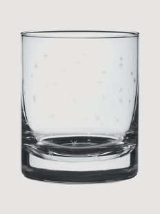 Mondgeblazen whisky glazen Stars, 2-delig