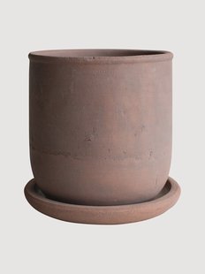 Outdoor bloempot Terra van terracotta, H 26 cm