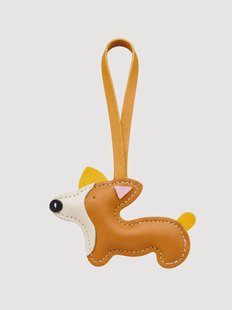 Handgemaakte tas Charm Corgi van vegan leer