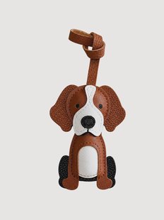Handgemaakte tas Charm Beagle van vegan leer