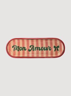 Serveerplateau Mon Amour met mangohouten basis