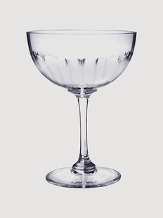 Mondgeblazen kristallen champagneglazen Lens, 6-delig