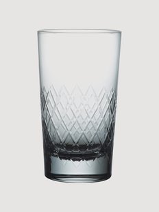 Mondgeblazen kristallen longdrinkglazen Lattice, 4-delig