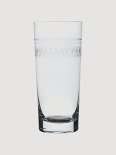 Mondgeblazen kristallen longdrinkglazen Ovals, 4-delig