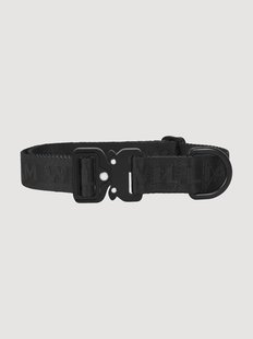 Verstelbare jacquard hondenhalsband Nero