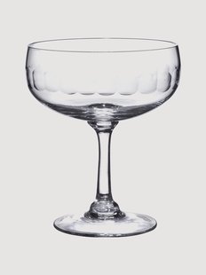 Mondgeblazen kristallen cocktailglazen Lens, 2-delig