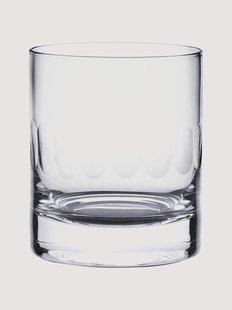 Mondgeblazen kristallen whisky glazen Lens, 2-delig