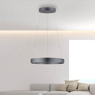 E-Clipse LED hanglamp, mystic grey, Ø 70 cm, CCT - PURE PURE E-Clipse - Woonkamer - Modern - Metaal - 1 lamp