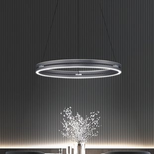 E-Loop LED hanglamp, mystic grey, Ø70 cm, aluminium, CCT - PURE PURE E-Loop - Woonkamer - Modern - Metaal - Meerdere lampen