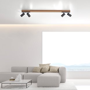 Lines Spot LED plafondlamp, 120 cm, eiken/grafiet - PURE PURE Lines Spot - Woonkamer - Metaal - Meerdere lampen