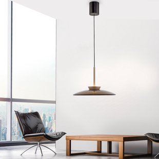 E-Moon LED hanglamp brons amberkleurig glas (donker) Ø50 cm - PURE PURE E-Moon - Woonkamer - Modern - Met lampenkap