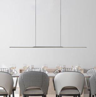 Surface LED hanglamp grijs 125 cm, aluminium 3.000 K - PURE - Woonkamer - Modern - 1 lamp