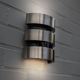 LUTEC LED buitenwandlamp MAYA, roestvrij staal, hoogte 18 cm, IP44