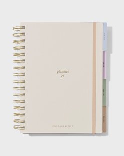HEMA Planner A5 21x18cm met tabs crème