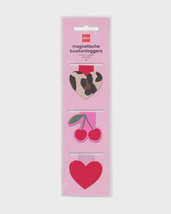 HEMA Magnetische boekenleggers hartjes - 3 stuks (multicolor)