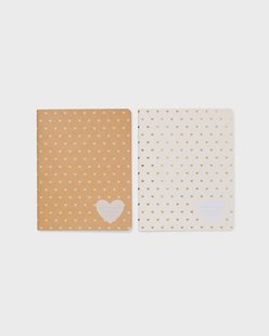 HEMA Schrift A5 gelinieerd hartjes - 5 stuks (multicolor)