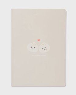 HEMA Schriften A4 gelinieerd dumplings - 2 stuks (beige)