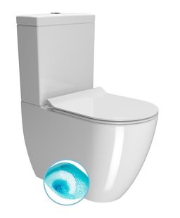 BWS Pura Staand Toilet Rimless Glans Wit SwirlFlush Spoeling PK/SK
