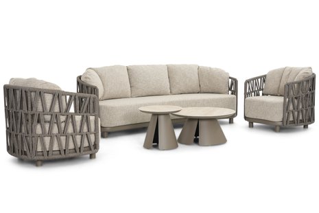 Santika Cayora stoel-bank loungeset 5-delig