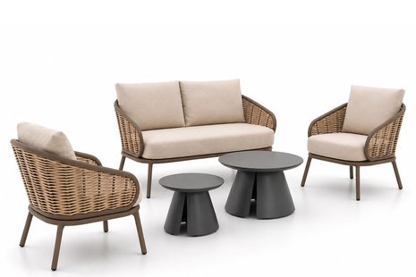 Apple Bee Pine Key/Cayora 50/80 cm stoel-bank loungeset 5-delig