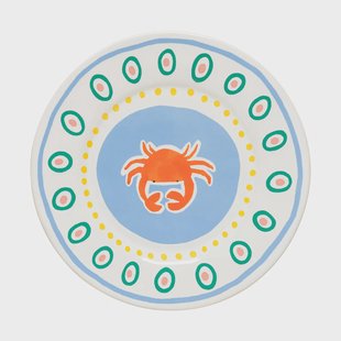 Costa Nova Summer Bliss ontbijtbord Crab, Ø22 cm
