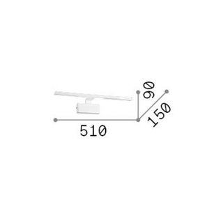 IDEAL LUX LED wandlamp Alma, chroomkleurig metaal, breedte 51 cm