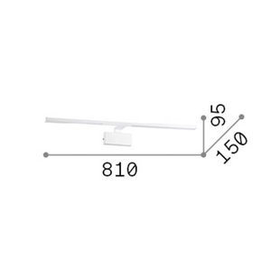 IDEAL LUX LED wandlamp Alma, messingkleurig metaal, breedte 81 cm