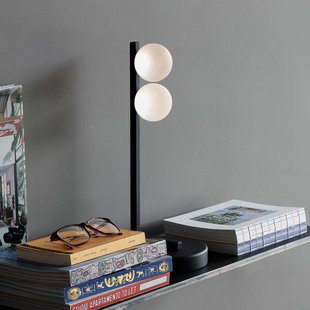 IDEAL LUX tafellamp Binomio, zwart, hoogte 38 cm, metaal