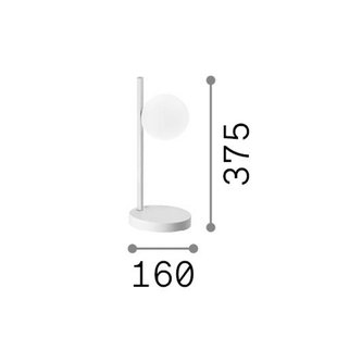 IDEAL LUX tafellamp Binomio, messing, hoogte 38 cm, metaal
