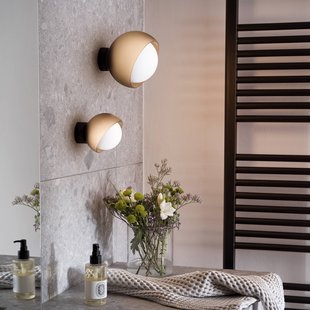 IDEAL LUX wandlamp Bloom, zwart, Ø 17 cm, metaal