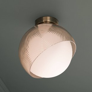 IDEAL LUX wandlamp Bloom, messingkleurig, Ø 17 cm, metaal