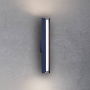 IDEAL LUX LED wandlamp Dorica, blauw, hoogte 30 cm, metaal