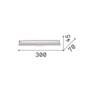 IDEAL LUX LED wandlamp Dorica, messing, hoogte 30 cm, metaal