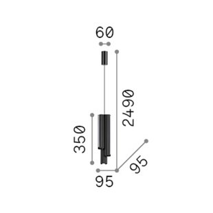 IDEAL LUX LED hanglamp Dorica messing Ø 9 cm metaal 3-lamps