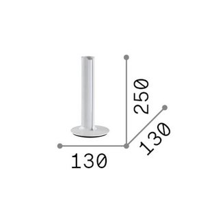 IDEAL LUX LED tafellamp Dorica, zwart, hoogte 25 cm