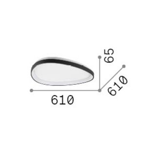 IDEAL LUX LED plafondlamp Gemini wit 61 cm 2700 K aan/uit