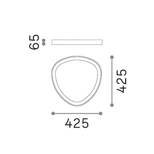 IDEAL LUX LED plafondlamp Gemini messing 42 cm 4000 K aan/uit