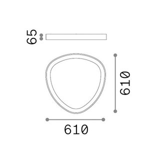 IDEAL LUX LED plafondlamp Gemini messing 61 cm 4000 K aan/uit
