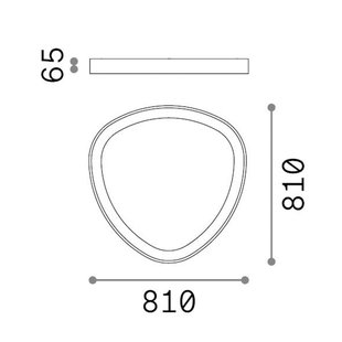 IDEAL LUX LED plafondlamp Gemini messing 81 cm 4000 K aan/uit