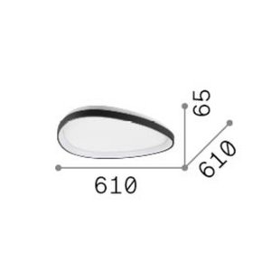 IDEAL LUX LED plafondlamp Gemini 61 messing 3000 K DALI/PUSH