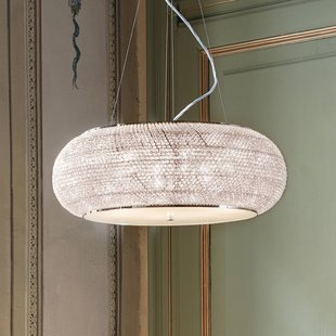 IDEAL LUX hanglamp Pasha, chroomkleurig/helder, Ø 55 cm, glas