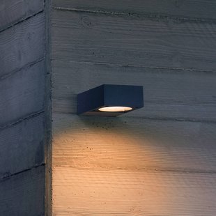IDEAL LUX buitenwandlamp Sirio, zwart, breedte 10 cm, metaal